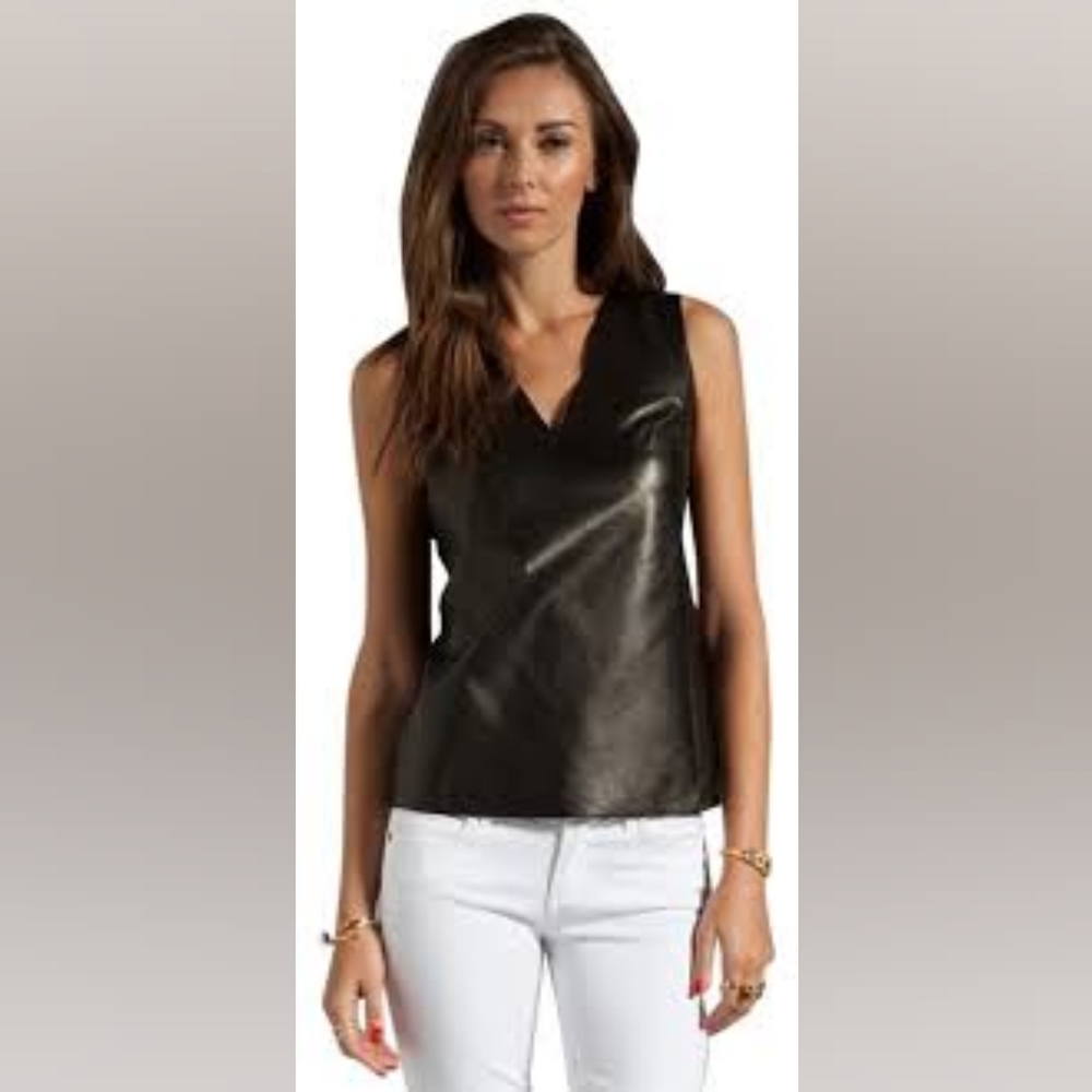 Vince lamb leather top
